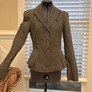 Red Label VIVIAN WESTWOOD pinstriped fitted blazer sz 40 sz 6-8